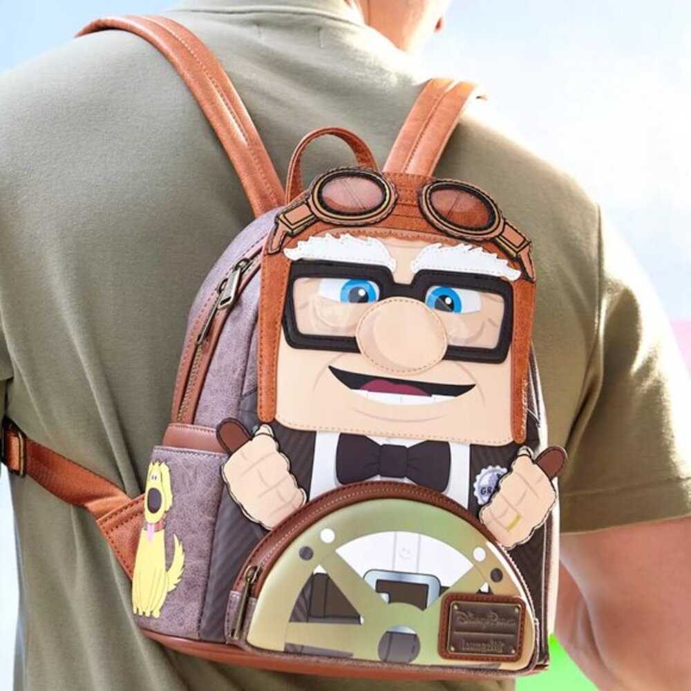 Disney Parks Pixar Up Carl Fredricksen Loungefly Mini Backpack New with Tags - Picture 2 of 6